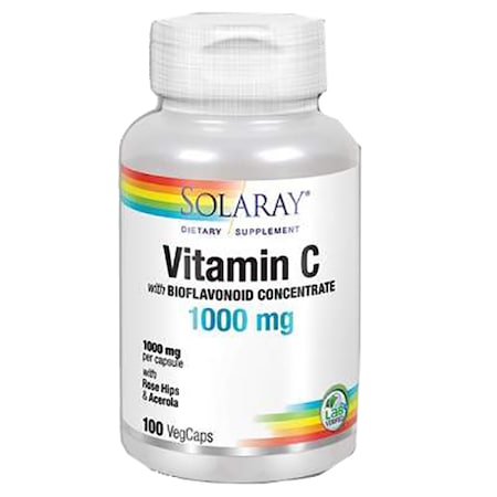 Supliment alimentar Vitamin C 1000mg Solaray, Secom 100 capsule